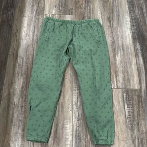 Drake October’s Very Own (OVO) Embroidered Monogram Green Sweatpants Medium